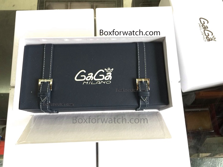 High Quality Replica GAGA Black Leather Watch box for sale